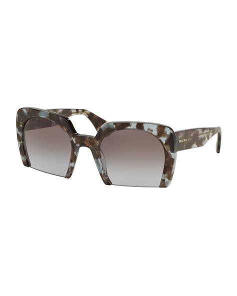 miu miu rasoir cutoff square sunglasses black|Women's Eyewear & Sunglasses .